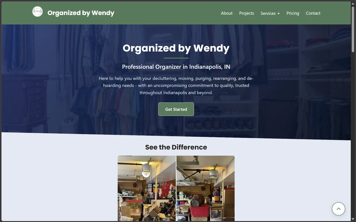 Screenshot of Organized by Wendy
